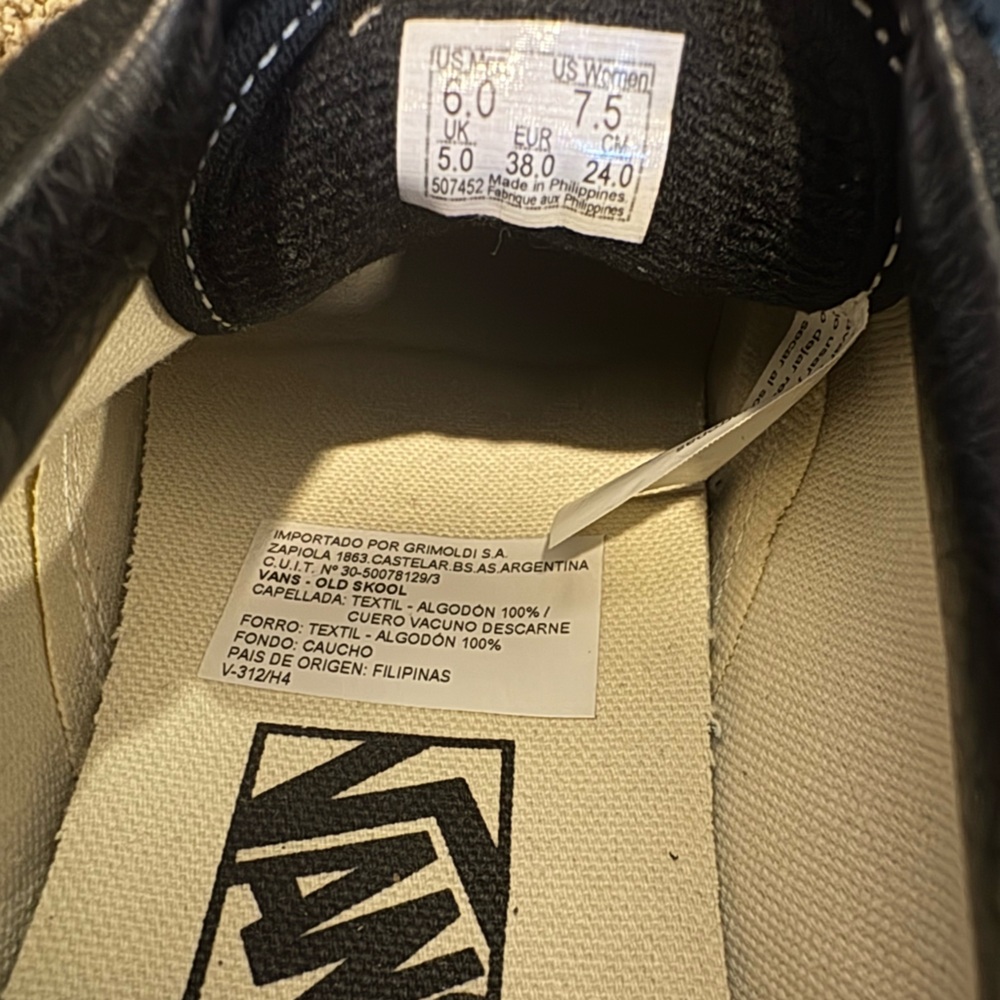 Vans Women's Black and White Sneakers - Picture 5 of 5